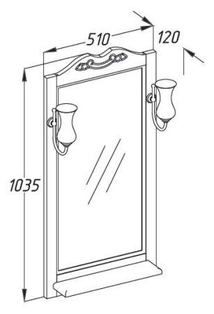 Зеркало  Opadiris Тибет Z0000012652 50 белый матовый (9003)