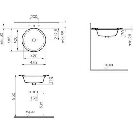 Раковина VitrA Matrix 5147B003-0016 42