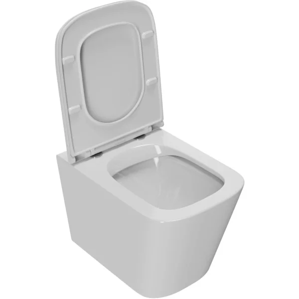 Унитаз подвесной Point Ника PN41081 безободковый, с сиденьем микролифт, белый