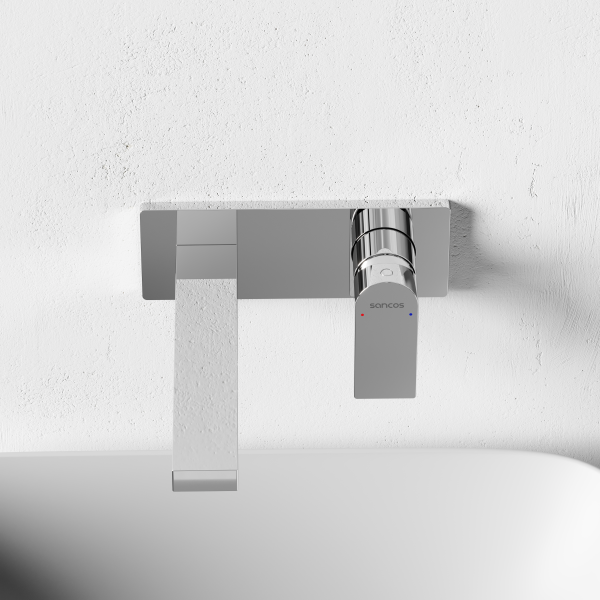 Смеситель для раковины SANCOS Studio c внутренней частью, хром,  SC9017CH