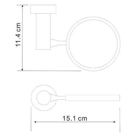 Держатель запасной WasserKRAFT Donau K-C176 хром