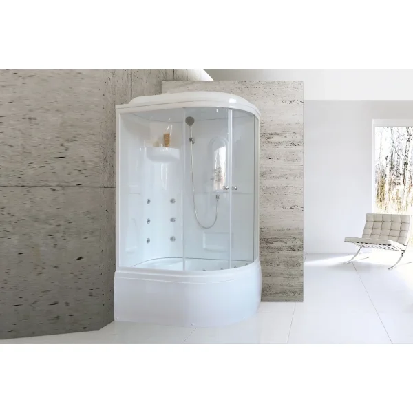 Душевая кабина 120x80x217 см Royal Bath RB8120BK2-T-L прозрачное