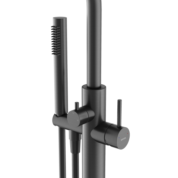 Смеситель для ванны напольный SANCOS Etna, вороненая сталь,  SC9009GG