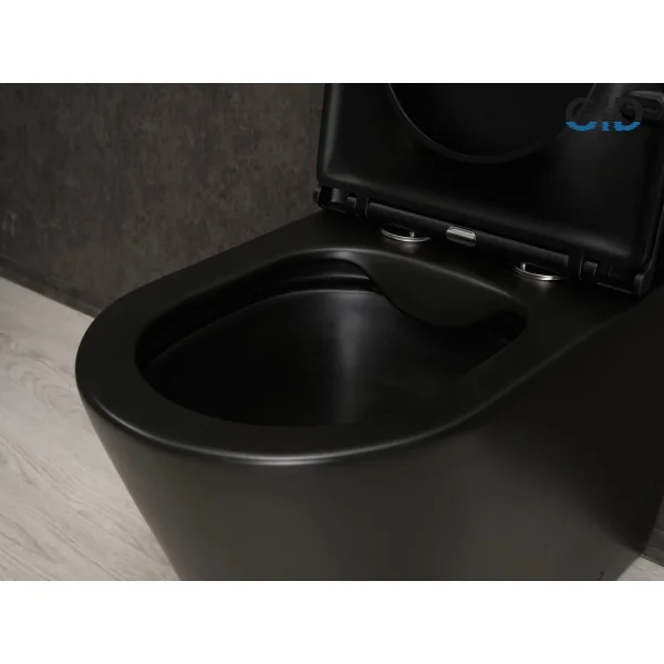 Унитаз-компакт GID Tn2189Bm безободковый, с сиденьем микролифт, черный матовый
