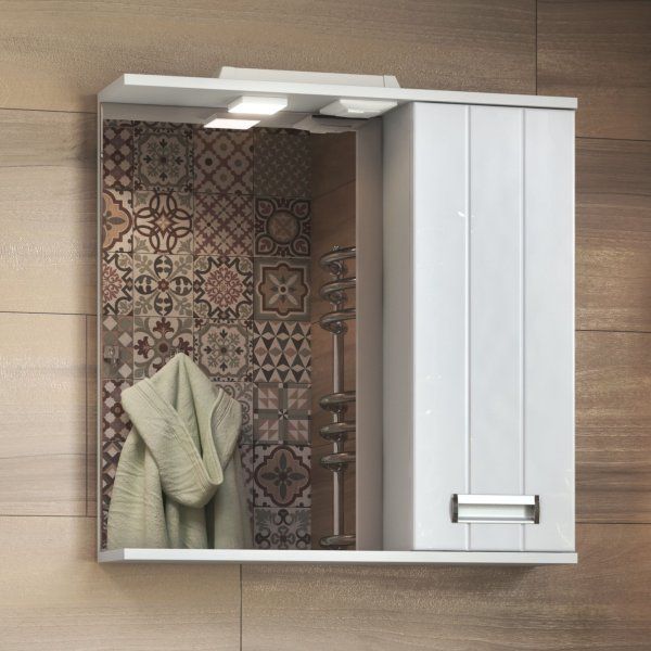 Шкаф VIGO навесной с зеркалом Diana 700 (правый) со спотом (z.DIA.70.R.El)