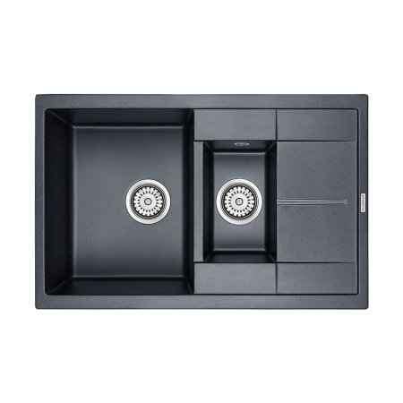 Мойка для кухни кварц Paulmark Feste PM237850-BLM, черный металлик