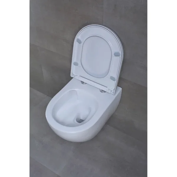 Унитаз подвесной beWash Bogen 88393201 безободковый, торнадо, с сиденьем микролифт, белый