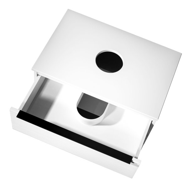 Тумба Runo Орлеан 60 белый матовый белый глянец подвесная под накладной умывальник (00-00004648)