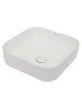 Раковина накладная квадратная, AQUAme AQM5011 цвет белый матовый 390x390x130