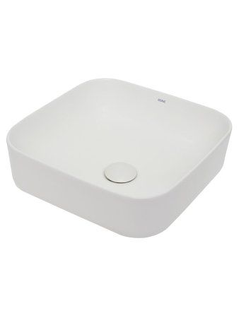 Раковина накладная квадратная, AQUAme AQM5011 цвет белый матовый 390x390x130