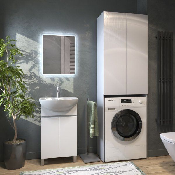 Шкаф VIGO комбинированный Wing 640 под стиральную машину белый (shnr.WIN.64.2D белый)