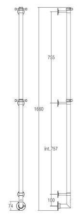 Полотенцесушитель электрический Margaroli Arcobaleno 616XCRB-1650 хром