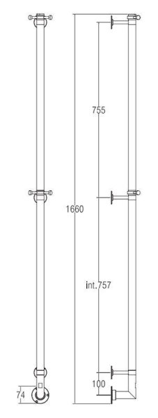 Полотенцесушитель электрический Margaroli Arcobaleno 616XCRB-1650 хром