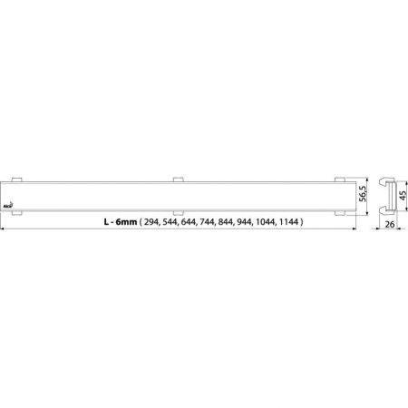 Решетка под плитку  AlcaPlast DESIGN-ANTIC-300 бронза