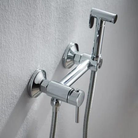 Гигиенический душ настенный однорычажный Shevanik S107, Хром