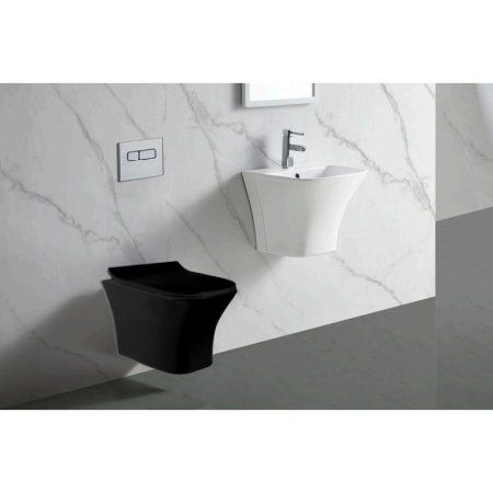 Унитаз подвесной Cerutti SPA 2615E Matt black микролифт, черный