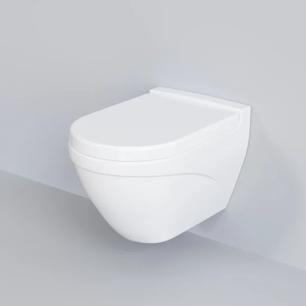 Унитаз подвесной Ambassador Nord 133T20001 безободковый, белый глянец