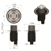 Душевой трап Berges Wasserhaus Platz Antik 094061 15x15 бронза