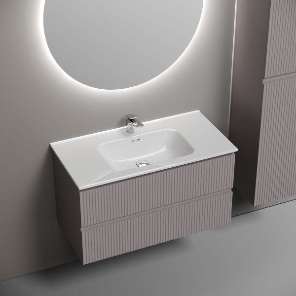 Тумба подвесная SANCOS Snob R 890х445х500, c двумя ящиками оснащенными доводчиками, Doha Soft, SNR90SM