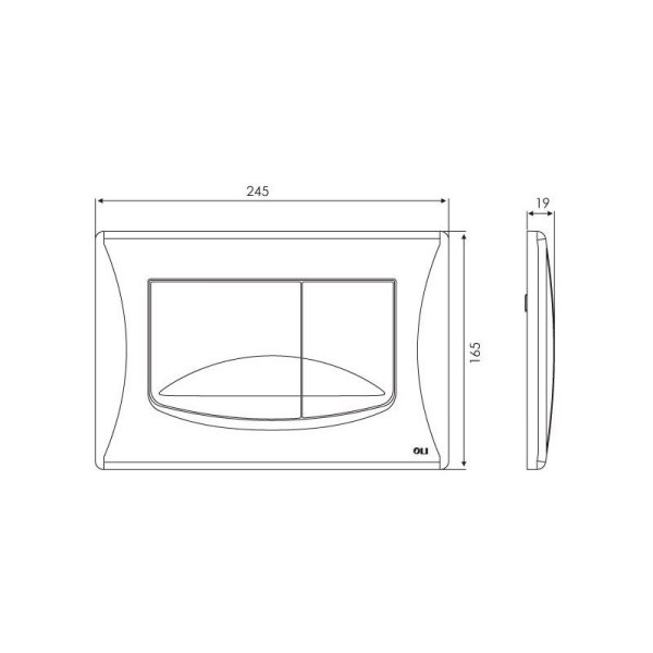 Кнопка смыва Oli River Dual 638506 хром матовый