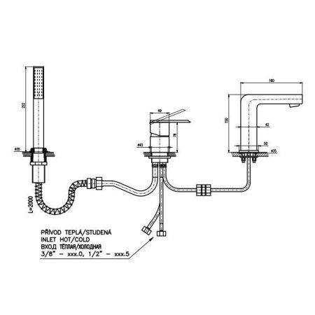 Смеситель Rav Slezak Loira LR565.5Y для ванны хром