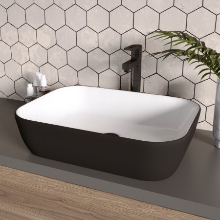 Раковина Grossman GR-4041BW 46 белая, черная