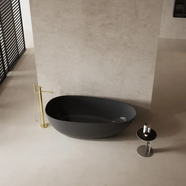 Карбоновая ванна Abber Karbon AK9011-1.7 170x80 см, отдельностоящая, карбон