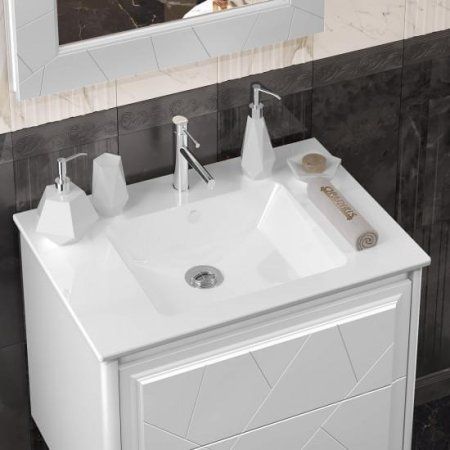 Зеркало Opadiris Луиджи 70, цвет белый матовый, вар. 2