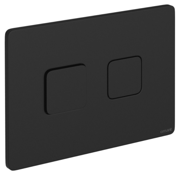 Кнопка смыва Cersanit Accento Square 63838 черная матовая