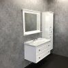 Тумба-умывальник COMFORTY "Феррара-100" белый глянец с раковиной 50110