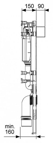 Модуль для уст. унитаза для людей с ограниченной подвижностью (снят с производства)