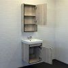 Тумба-умывальник COMFORTY "Вена-45" дуб дымчатый с раковиной Адриана 45
