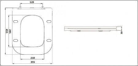 Унитаз подвесной CeramaLux NS5170, Бело-Глянцевый