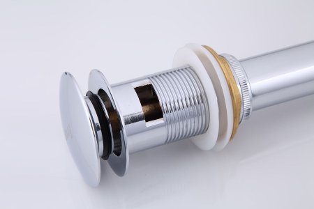 Донный клапан для раковины с переливом Frap F65-2, хром