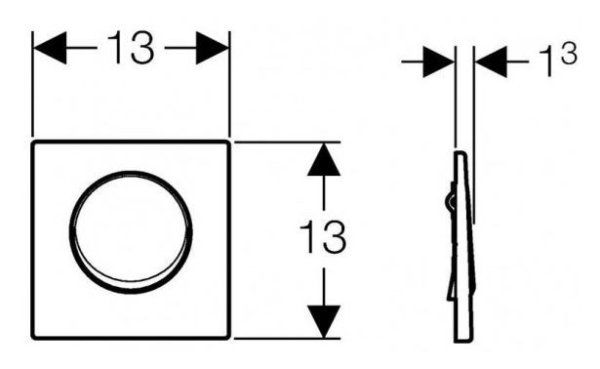 Ручной пневмопривод смыва Geberit HyTouch Mambo 116.013.FW.1 для писсуара