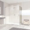 Душевая перегородка Huppe Aura 401608.092.321 100 с неподвижным сегментом, прозрачное стекло, х