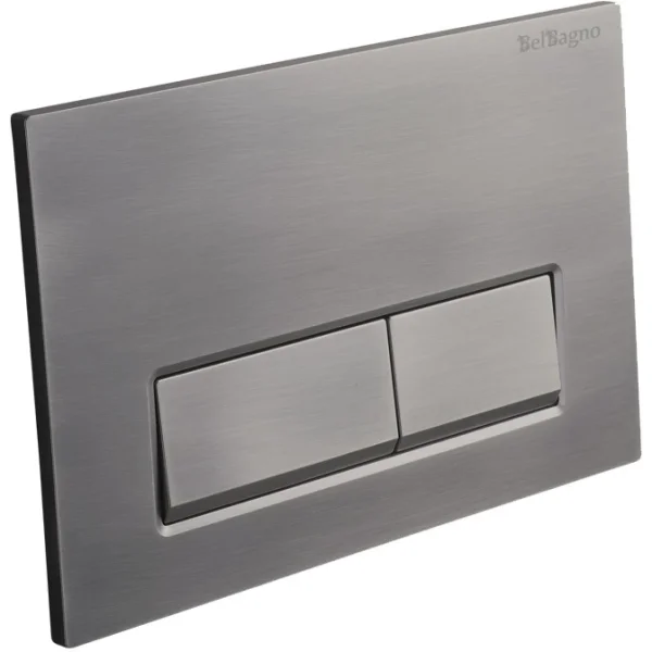 Кнопка смыва BelBagno BB-15R-GM для инсталляции, оружейная сталь матовый