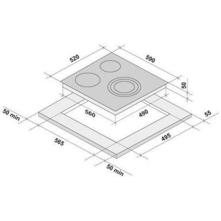 Варочная панель Krona TERZO 60 BL