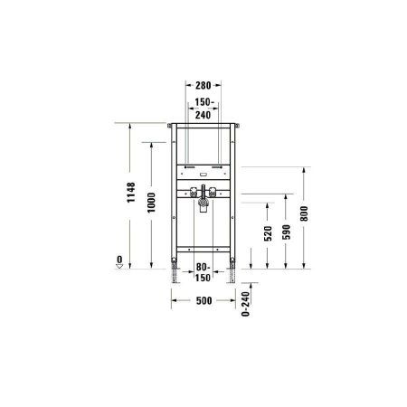 Система инсталляции Duravit DuraSystem WD2001000000 для раковины