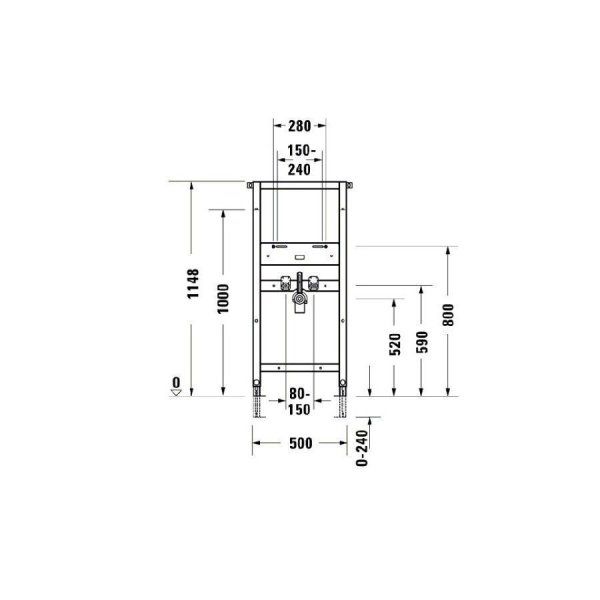 Система инсталляции Duravit DuraSystem WD2001000000 для раковины