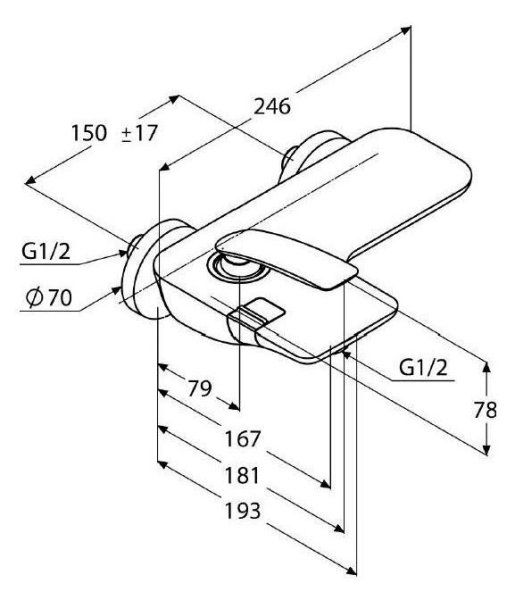 Смеситель Kludi Balance 524450575 для ванны с душем, хром