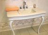 Консоль с раковиной Devon&Devon Colette DECOLETTEBI1FGBI  c 1отверстием под смеситель, белый