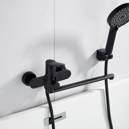Смеситель для ванны однорычажный  Shevanik S4322H, Черный