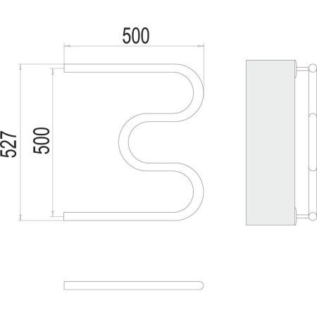 Полотенцесушитель водяной Terminus М-образный (3/4") 50х50 4620768880490, хром