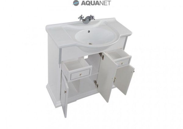 Тумба для комплекта Aquanet Тулуза 85 белая