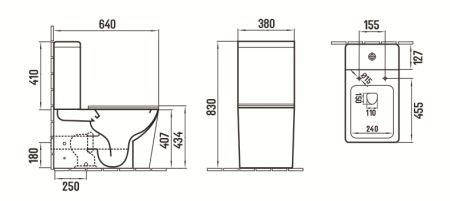 Унитаз  напольный Ceramalux 2170 AXMW, белый матовый