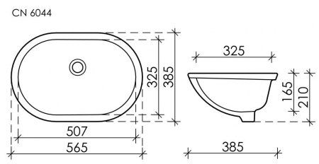 Раковина Ceramica Nova Element CN6044 56.5x38.5x21 белый