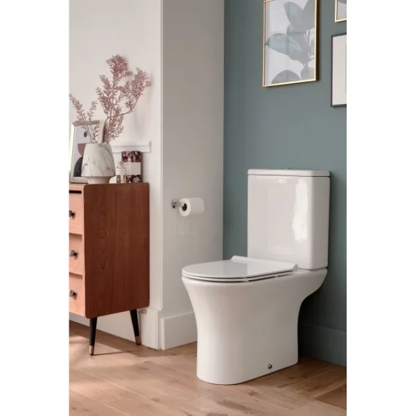 Унитаз-компакт Jacob Delafon Aleo UJAL102-0 + ETAL212-0 + E33127-0 безободковый, с сиденьем микролифт, белый