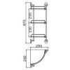 Стеклянная полка для ванной Frap F1607-3
