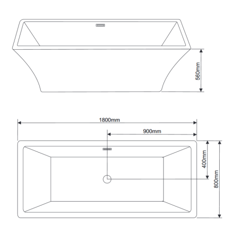 Акриловая ванна Grossman GR-1901 180х80